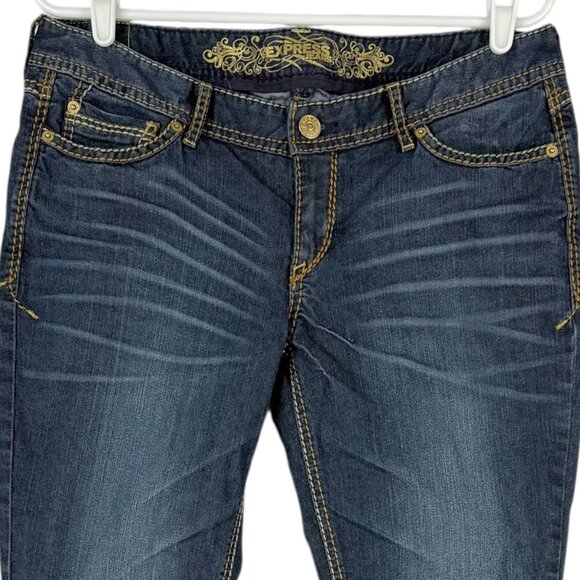 Express Jeans Women's Skinny Zelda Slim Fit Stretch Low Rise Blue Jeans Size 12 - Picture 3 of 11